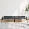 Elevated Dog Bed Black Textilene 51.2 x 31.5 x 7.9 in Durable