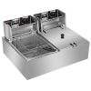 (Replace the old encoding 99495447)EH82 5000W MAX 110V 12.7QT/12L Stainless Steel Double Cylinder Electric Fryer US Plug