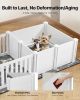 Puppy Dog Whelping Pen Box Adjustable Door Height for Medium Dogs 73x38x19.7 in