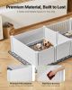 Dog Whelping Box 93.3x48.4x18.1 inch Door Height Adjustable for Extra Large Dogs