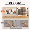 VEVOR Retractable Baby Gate, 34.2" Tall Mesh Baby Gate, Extends up to 76.8" Wide Retractable Gate for Kids or Pets
