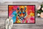 Hippie Animal Bengal Tiger Doormat Front Door Mat Indoor Outdoor Rugs for Entryway, Non Slip Washable Low Pile, 24H X 36W