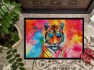 Hippie Animal Bengal Tiger Doormat Front Door Mat Indoor Outdoor Rugs for Entryway, Non Slip Washable Low Pile, 24H X 36W
